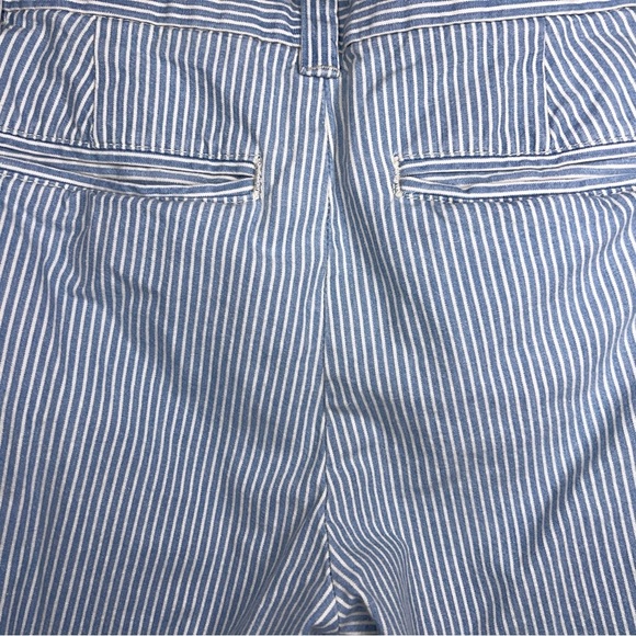 Size 0 Gap Brand Straight Leg Ankle Stripes Preppy Cotton Coastal Khakis By Gap - Picture 7 of 13